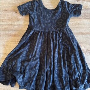 Kyte Baby Black Leopard-Print Twirl Dress